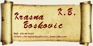 Krasna Bošković vizit kartica
